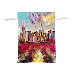 New York Skyline Manhattan City Lightweight Drawstring Pouch (s) by Cowasu