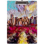 New York Skyline Manhattan City A4 Acrylic Clipboard Front