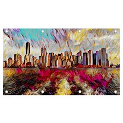 New York Skyline Manhattan City Banner And Sign 7  X 4  by Cowasu