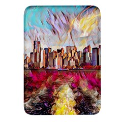 New York Skyline Manhattan City Rectangular Glass Fridge Magnet (4 Pack) by Cowasu