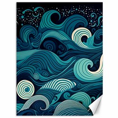 Waves Ocean Sea Abstract Whimsical Abstract Art Canvas 36  X 48  by Cowasu