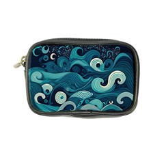 Waves Ocean Sea Abstract Whimsical Abstract Art Coin Purse by Cowasu