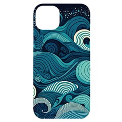 Waves Ocean Sea Abstract Whimsical Abstract Art Iphone 14 Plus Black Uv Print Case