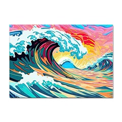 Ai Generated Waves Ocean Sea Tsunami Nautical Blue Sea (2) Sticker A4 (10 Pack) by Cowasu