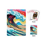 Ai Generated Waves Ocean Sea Tsunami Nautical Blue Sea (2) Playing Cards Single Design (Mini) Back