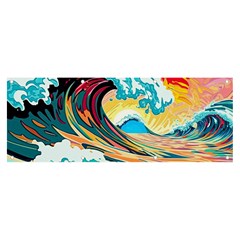 Ai Generated Waves Ocean Sea Tsunami Nautical Blue Sea (2) Banner And Sign 8  X 3 