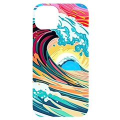 Ai Generated Waves Ocean Sea Tsunami Nautical Blue Sea (2) Iphone 14 Plus Black Uv Print Case by Cowasu