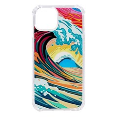 Ai Generated Waves Ocean Sea Tsunami Nautical Blue Sea (2) Iphone 14 Tpu Uv Print Case by Cowasu