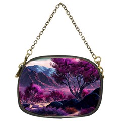 Landscape Landscape Painting Purple Purple Trees Chain Purse (one Side) by Cowasu