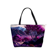 Landscape Landscape Painting Purple Purple Trees Classic Shoulder Handbag by Cowasu