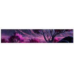 Landscape Landscape Painting Purple Purple Trees Large Premium Plush Fleece Scarf  by Cowasu