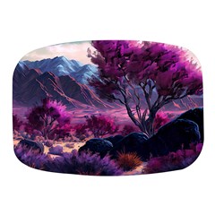 Landscape Landscape Painting Purple Purple Trees Mini Square Pill Box by Cowasu