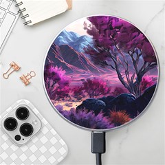 Landscape Landscape Painting Purple Purple Trees Wireless Fast Charger(white) by Cowasu