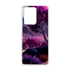 Landscape Landscape Painting Purple Purple Trees Samsung Galaxy S20 Ultra 6 9 Inch Tpu Uv Case