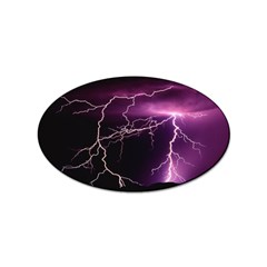 Storm Flashlight Space Nature Sticker Oval (10 Pack) by Cowasu