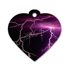 Storm Flashlight Space Nature Dog Tag Heart (one Side) by Cowasu