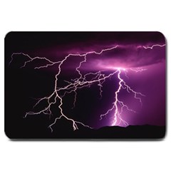 Storm Flashlight Space Nature Large Doormat by Cowasu