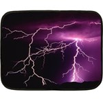 Storm Flashlight Space Nature Two Sides Fleece Blanket (Mini) 35 x27  Blanket Front