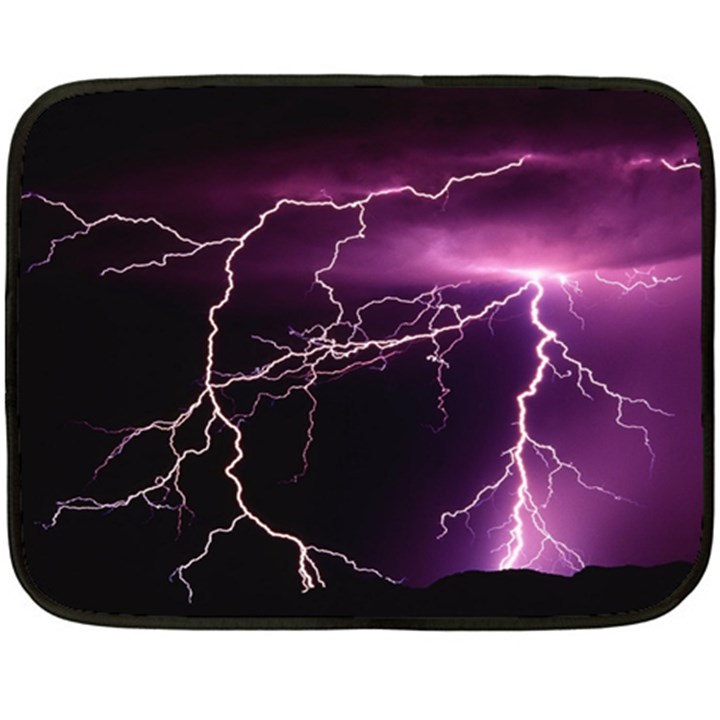 Storm Flashlight Space Nature Two Sides Fleece Blanket (Mini)