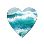 Ai Generated Waves Ocean Sea Tsunami Nautical Blue Sea Heart Magnet Front