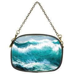 Ai Generated Waves Ocean Sea Tsunami Nautical Blue Sea Chain Purse (one Side) by Cowasu