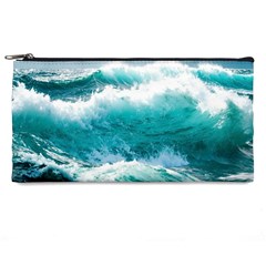 Ai Generated Waves Ocean Sea Tsunami Nautical Blue Sea Pencil Case by Cowasu