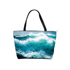 Ai Generated Waves Ocean Sea Tsunami Nautical Blue Sea Classic Shoulder Handbag by Cowasu