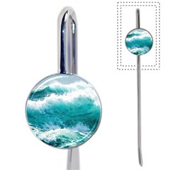 Ai Generated Waves Ocean Sea Tsunami Nautical Blue Sea Book Mark by Cowasu