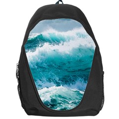 Ai Generated Waves Ocean Sea Tsunami Nautical Blue Sea Backpack Bag