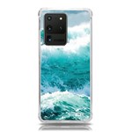 Ai Generated Waves Ocean Sea Tsunami Nautical Blue Sea Samsung Galaxy S20 Ultra 6.9 Inch TPU UV Case Front