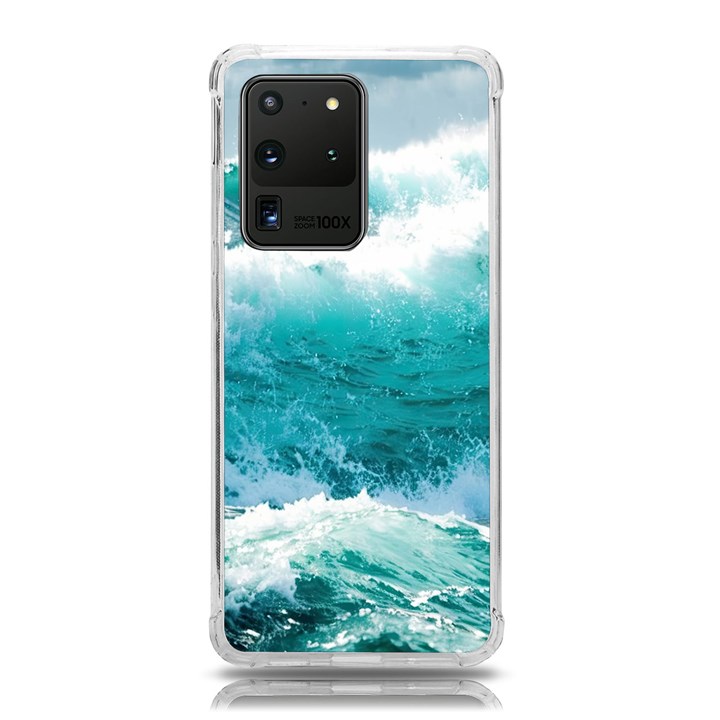 Ai Generated Waves Ocean Sea Tsunami Nautical Blue Sea Samsung Galaxy S20 Ultra 6.9 Inch TPU UV Case