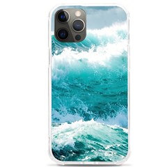 Ai Generated Waves Ocean Sea Tsunami Nautical Blue Sea Iphone 12 Pro Max Tpu Uv Print Case by Cowasu