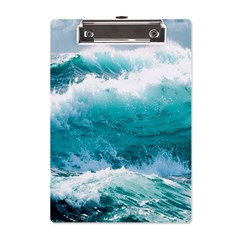 Ai Generated Waves Ocean Sea Tsunami Nautical Blue Sea A5 Acrylic Clipboard by Cowasu