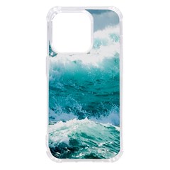 Ai Generated Waves Ocean Sea Tsunami Nautical Blue Sea Iphone 14 Pro Tpu Uv Print Case by Cowasu