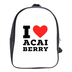 I Love Acai Berry School Bag (large) by ilovewhateva