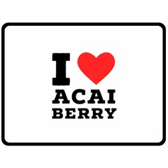 I Love Acai Berry Fleece Blanket (large) by ilovewhateva