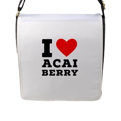 I Love Acai Berry Flap Closure Messenger Bag (l) by ilovewhateva