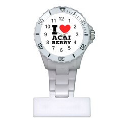 I Love Acai Berry Plastic Nurses Watch by ilovewhateva