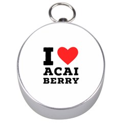 I Love Acai Berry Silver Compasses by ilovewhateva