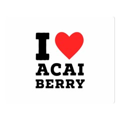 I Love Acai Berry Premium Plush Fleece Blanket (large) by ilovewhateva