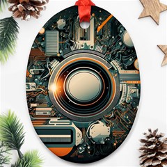 Illustrations Technology Robot Internet Processor Ornament (oval) by Cowasu