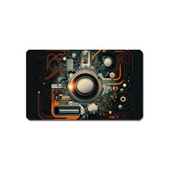 Illustrations Technology Robot Internet Processor Magnet (name Card) by Cowasu