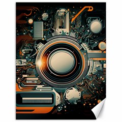 Illustrations Technology Robot Internet Processor Canvas 18  X 24  by Cowasu