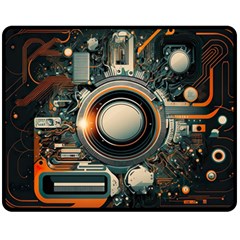 Illustrations Technology Robot Internet Processor Fleece Blanket (medium)