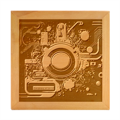 Illustrations Technology Robot Internet Processor Wood Photo Frame Cube by Cowasu