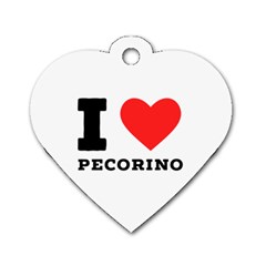 I Love Pecorino  Dog Tag Heart (two Sides) by ilovewhateva