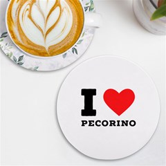 I Love Pecorino  Uv Print Round Tile Coaster by ilovewhateva