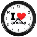 I love turron  Wall Clock (Black) Front