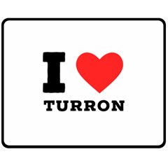 I Love Turron  Two Sides Fleece Blanket (medium) by ilovewhateva