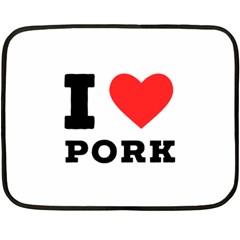 I Love Pork  Fleece Blanket (mini) by ilovewhateva